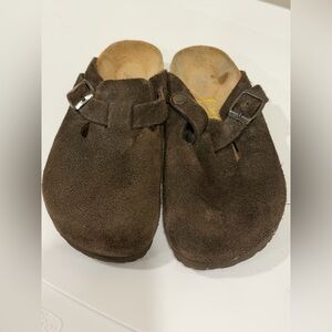Birkenstock Womens Boston Suede Clog - Brown size 36
